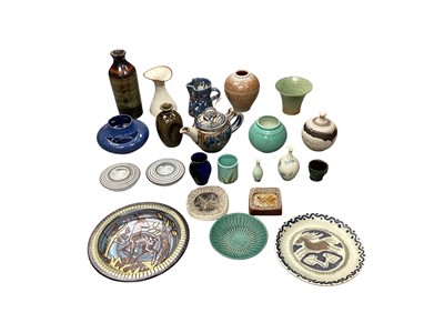 Lot 1288 - Collection of studio pottery including Bullers, Celtic, Purbeck etc - 1 box