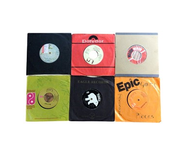 Lot 2247 - Huge collection of 45 single records in two crates, with a good selection of 60s, 70s and 80s music, including Candi Staton, Sparks, Madonna, Michael Jackson, The Trammps, Gary Glitter, etc
