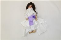 Lot 2807 - Doll - small D.E.P. bisque head doll -...