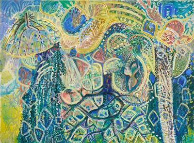 Lot * Audrey Pilkington (1922-2015) oil on canvas - Garden Landscape, signed verso, 76cm x 102cm, unframed
