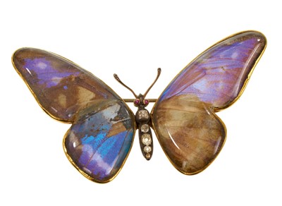 Lot 479 - Early 20th century butterfly brooch