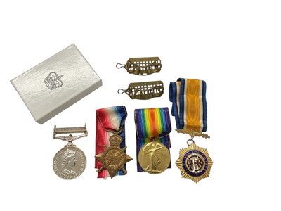 Lot 839 - First World War 1914 - 15 Star named to 227066 CPL. G. W. Nottingham. L'Pool R., Victory medal named to 27066 SJT. G. W. Nottingham. L' Pool R., a Masonic medal and an Elizabeth II General Servi...