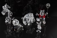 Lot 2198 - Four Swarovski crystal figures - Winnie The...