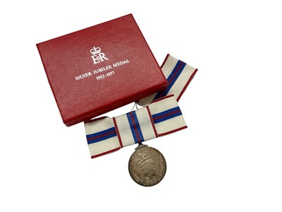 Lot 841 - Elizabeth II 1977 Silver Jubilee Medal (ladies' type), in box of issue.