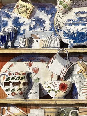 Lot 50 - Emma Bridgewater/Matthew Rice - Kitchen Dresser, poster, 70cm x50cm, dated 1996, framed.