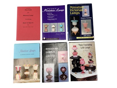 Lot 2642 - Collection of oil lamps collecting reference books and copies of Hinks lamp manufactures catalogues