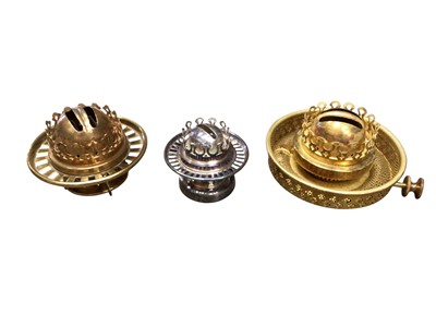 Lot 2644 - Collection of Victorian and later oil lamp burners (11)