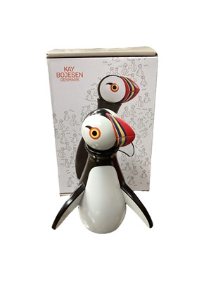 Lot 2691 - Kay Bojesen of Denmark, wooden puffin figure, with original box.
