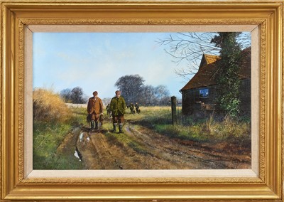 Lot 877 - *Clive Madgwick (1939-2005) oil on canvas - Fruits of a good Shoot, signed, 35.5cm x 55cm, in gilt frame