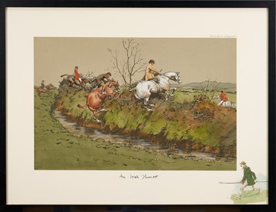 Lot 1194 - *Snaffles, Charles Johnson Payne (1884-1967) hand-coloured print - An Irish Yawner, published by Messrs Fores, 49cm x 66cm, in glazed frame Provenance: Berkeley Studio Ltd. 2003