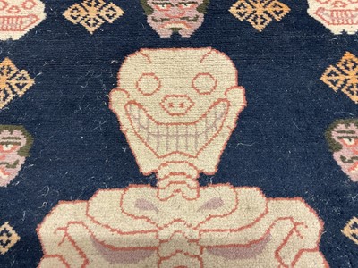 Lot 755 - Tibetan skeleton rug, 150 x 85cm