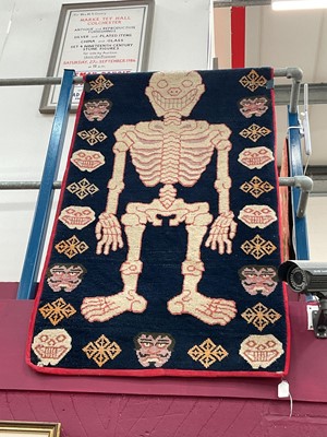 Lot 755 - Tibetan skeleton rug, 150 x 85cm