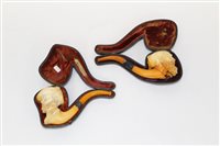 Lot 4084 - Late 19th century meerschaum pipe Carsved in...