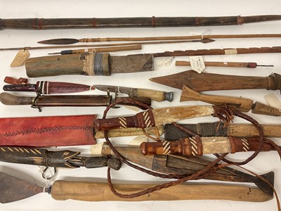 Lot 758 - Collection of tribal weaponry and tools