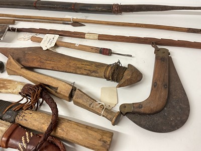 Lot 758 - Collection of tribal weaponry and tools