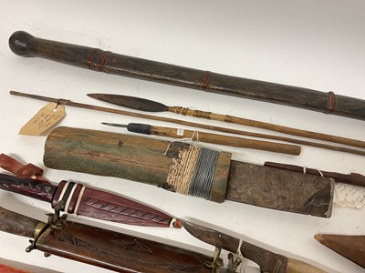 Lot 758 - Collection of tribal weaponry and tools