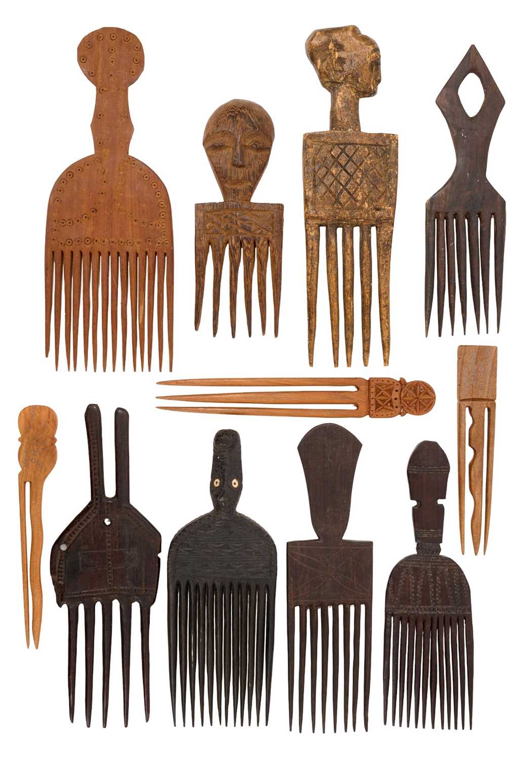 Lot 761 - Collection of tribal combs, Kenya, Tanzania and others