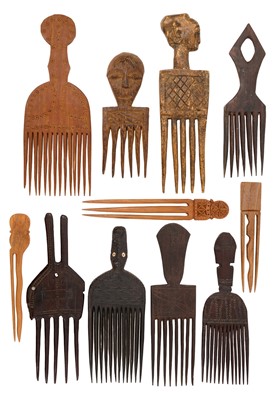 Lot 761 - Collection of tribal combs, Kenya, Tanzania and others