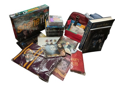 Lot 2679 - Large selection of Harry Potter memorabilia to include books, DVD', photographs, games etc.