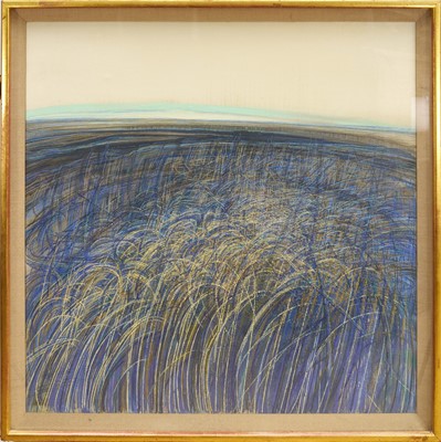 Lot * Denis Wirth-Miller (1915-2010) oil on canvas, East Anglian Landscape, signed and titled verso, 115cm square, in glazed gilt frame