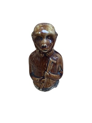Lot 5083 - 19th century treacle glazed pottery novelty money box