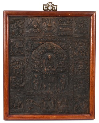 Lot 816 - Indian brass relief plaque