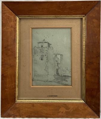 Lot 1162 - Attributed to John Sell Cotman (1782-1842) graphite and chalk, castle in a landscape