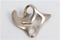 Lot 3348 - Georg Jensen Silverer free-form brooch, no. 322