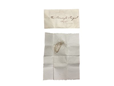 Lot 80 - A lock of hair belonging to H.R.H. Princess Victoria The Princess Royal (later The Empress of Germany)