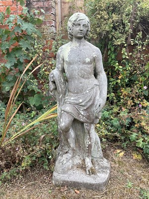 Lot Antique composition garden figure