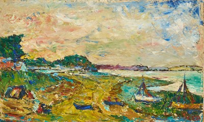 Lot 1000 - Cyril Edward Power (1872-1951) oil on board - Wrabness, initialled, circa 1930s-40s, unframed 23.5cm x 38.5cm