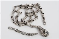 Lot 3351 - Unusual Silverer fob chain, London 1973, maker...