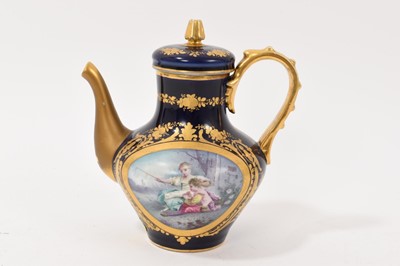 Lot 114 - Sèvres style porcelain coffee pot