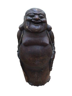 Lot 5097 - Chinese carved bamboo Buddha