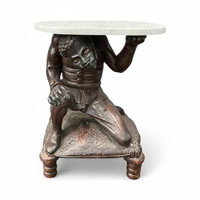 Lot 1265 - Antique Venetian blackamore side table