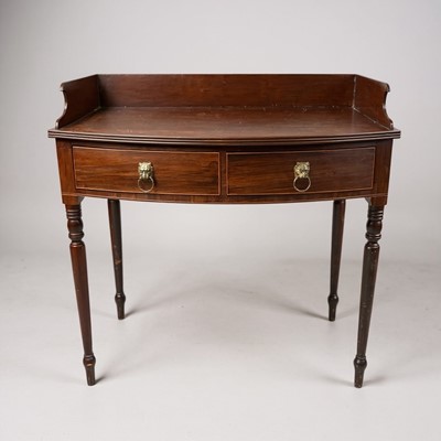 Lot 1304 - Regency mahogany bowfront table