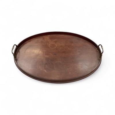 Lot 1312 - Georgian mahogany oval tray