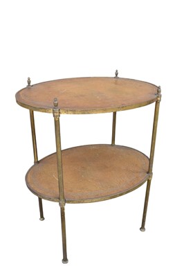 Lot 1316 - Two tier oval side table