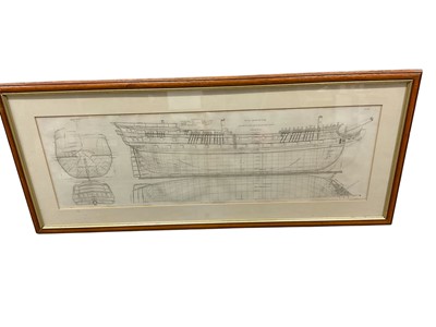 Lot 178 - Two 19th century ships diagrams