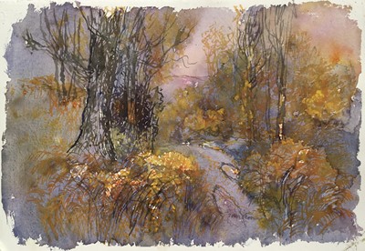 Lot 1095 - *John Scorror O'Connor (1913-2004) watercolour - Lane From Mossdale, signed, unframed, 39cm x 57cm