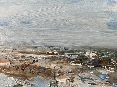 Lot 1046 - *Jonathan Trowell (1938-2013) oil sketch on board - Norfolk Coast, signed, 20.5cm x 25.5cm, unframed. Provenance: the artist's studio, thence by family descent