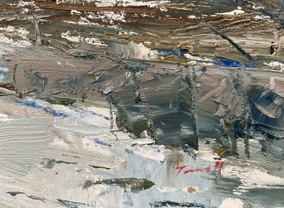 Lot 1046 - *Jonathan Trowell (1938-2013) oil sketch on board - Norfolk Coast, signed, 20.5cm x 25.5cm, unframed. Provenance: the artist's studio, thence by family descent