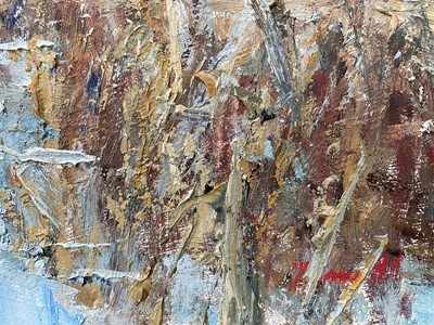 Lot 1047 - *Jonathan Trowell (1938-2013) oil sketch on board - Norfolk Marshes, signed, 20.5cm x 25.5cm, unframed. Provenance: the artist's studio, thence by family descent