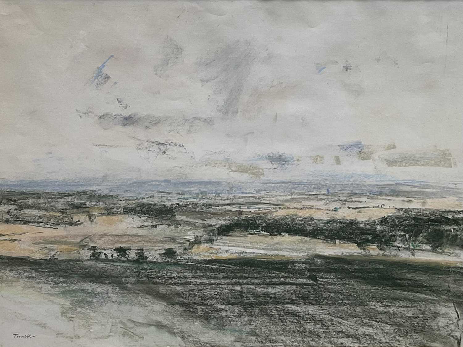 Lot 1060 - *Jonathan Trowell (1938-2013) pastel - Norfolk Landscape, signed, 47cm x 64cm, in glazed frame. Provenance: Chappel Galleries