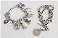 Lot 3356 - Silverer charm bracelet with various Silverer...