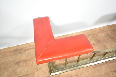 Lot 1237 - Victorian style leather upholstered club fender