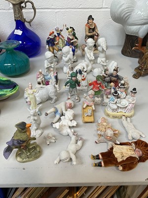 Lot 5026 - Group of ceramic figures, including Bing & Grondahl, snow babies, fairings, etc