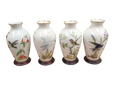 Lot 5054 - Four Franklin Porcelain vases together with two Franklin Porcelain bowls