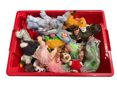 Lot 1729 - Collection of Beanie Babies including Beany Bopper Jolly JaneSpeedy, Legs, Bicky, Stretch, Mystic, Snowball, Zero, Santa etc, various dates