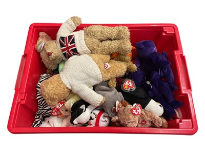 Lot 1732 - Beanie Babies including Jack, Baby Curly, 2002 Signature bear, Jangle, Baldy etc. (50+)
